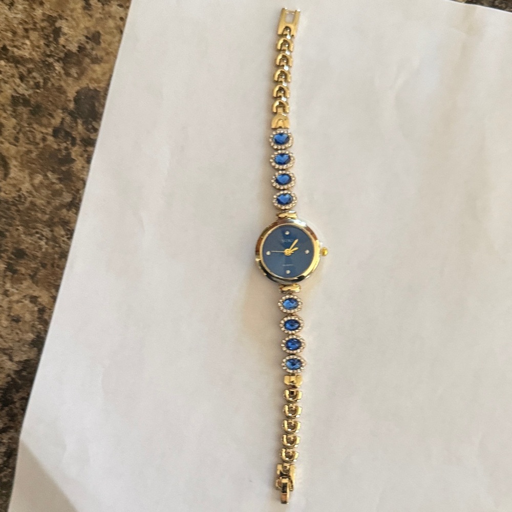 #22 Soki Blue and Gold Women's Watch - Picture 3 of 6